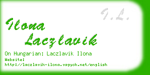 ilona laczlavik business card